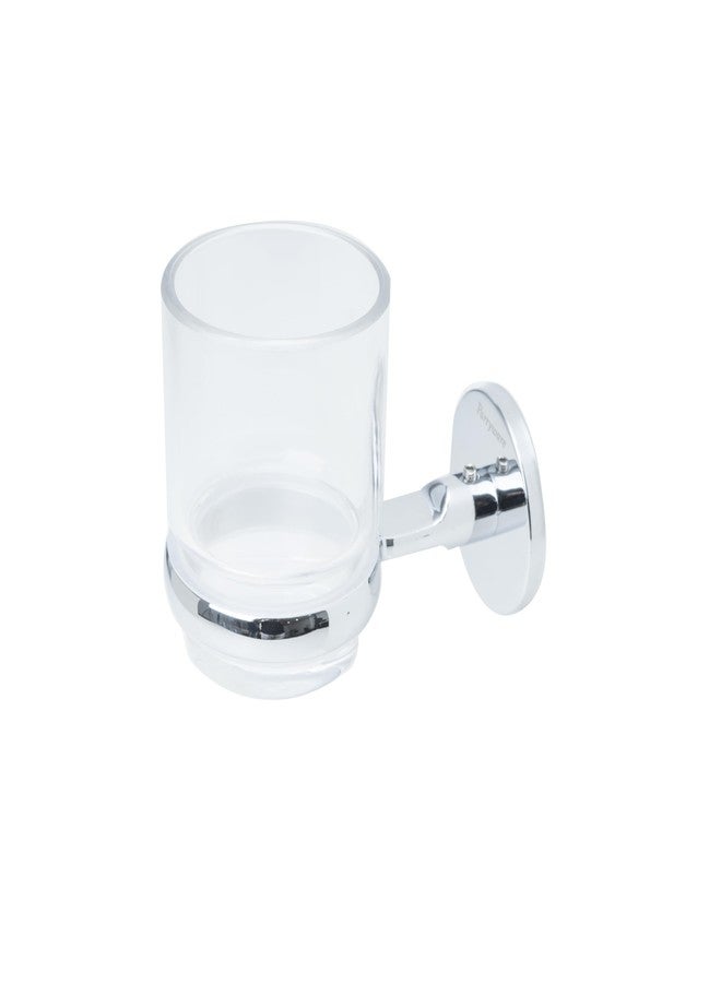 PARRYWARE T6004A1 Chrome Plated Tumble Holder | Wall-Mounted | Frosted Glass Tumbler | Toothbrush Holder/Stand | Toothpaste/Tumbler Holder - Image 2